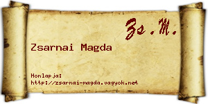 Zsarnai Magda névjegykártya